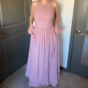 Soft Mauve Formal Long Dress